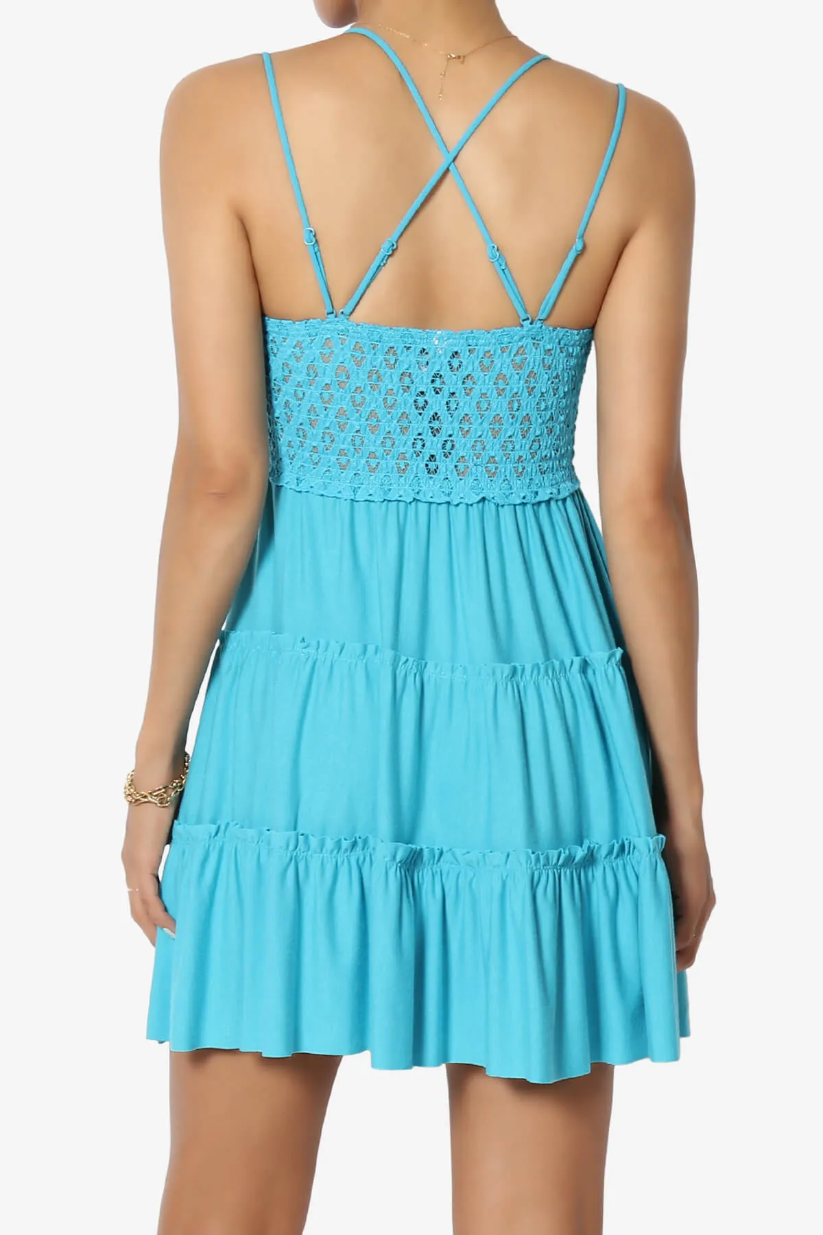 Adella Crochet Lace Ruffle Cami Tunic PLUS