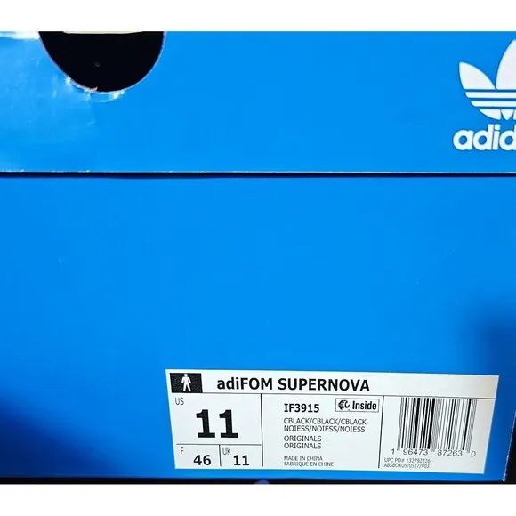 Adidas Adifom Supernova Black Men's Size 11 Style IF3915 NIB