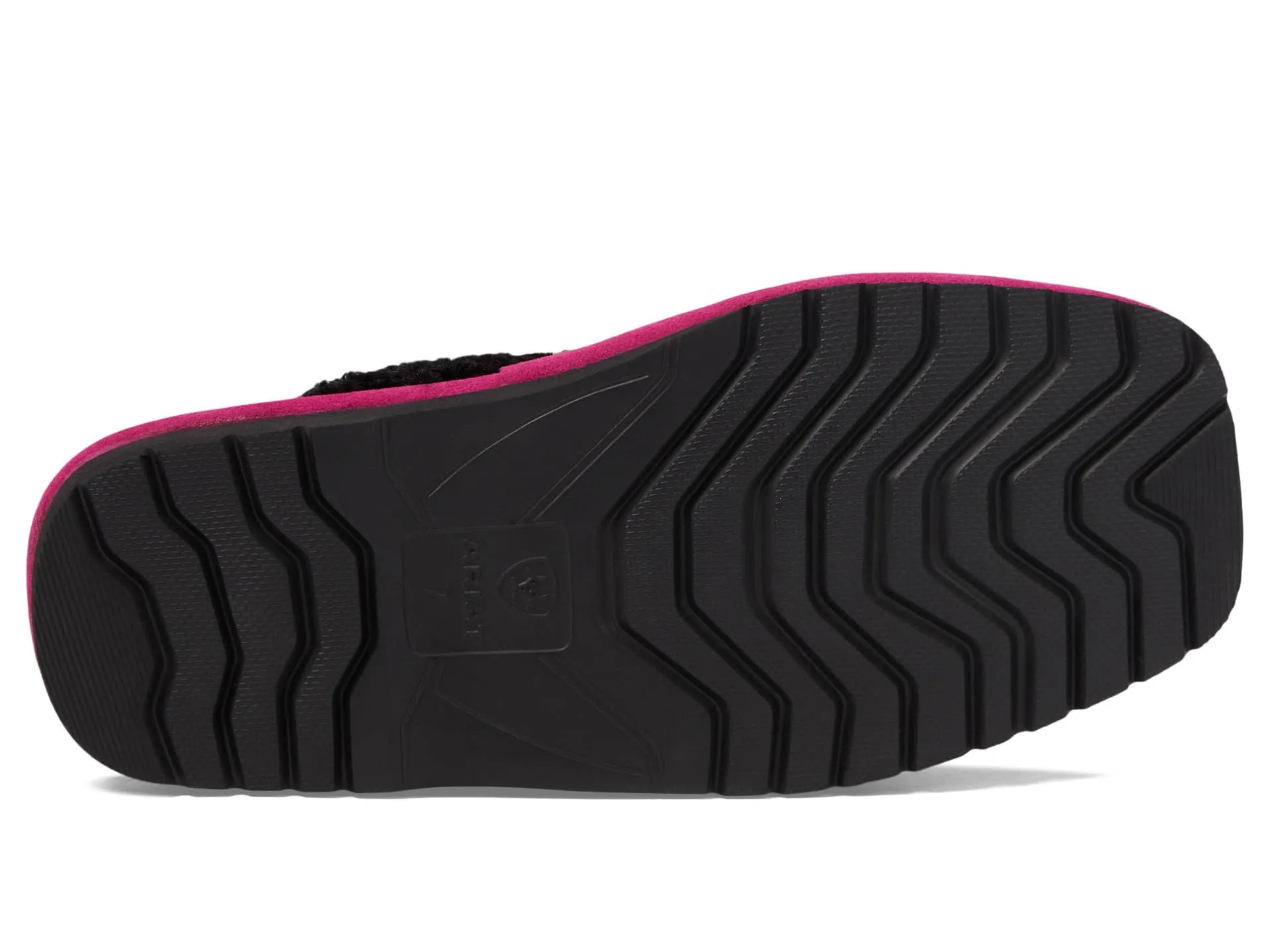 ARIAT Women's Indoor/Outdoor Warm Comfortable Jackie Square Toe Exotic Slippers with Genuine Suede Leather Uppers 9 Pink Pony