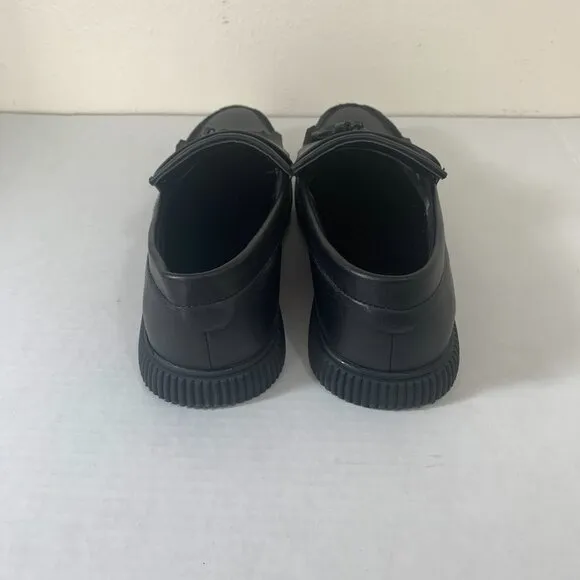 ASOS 1950s Style Black Men's CREEPERS Tassel Penny Loafers Slip On Oxford Size 9