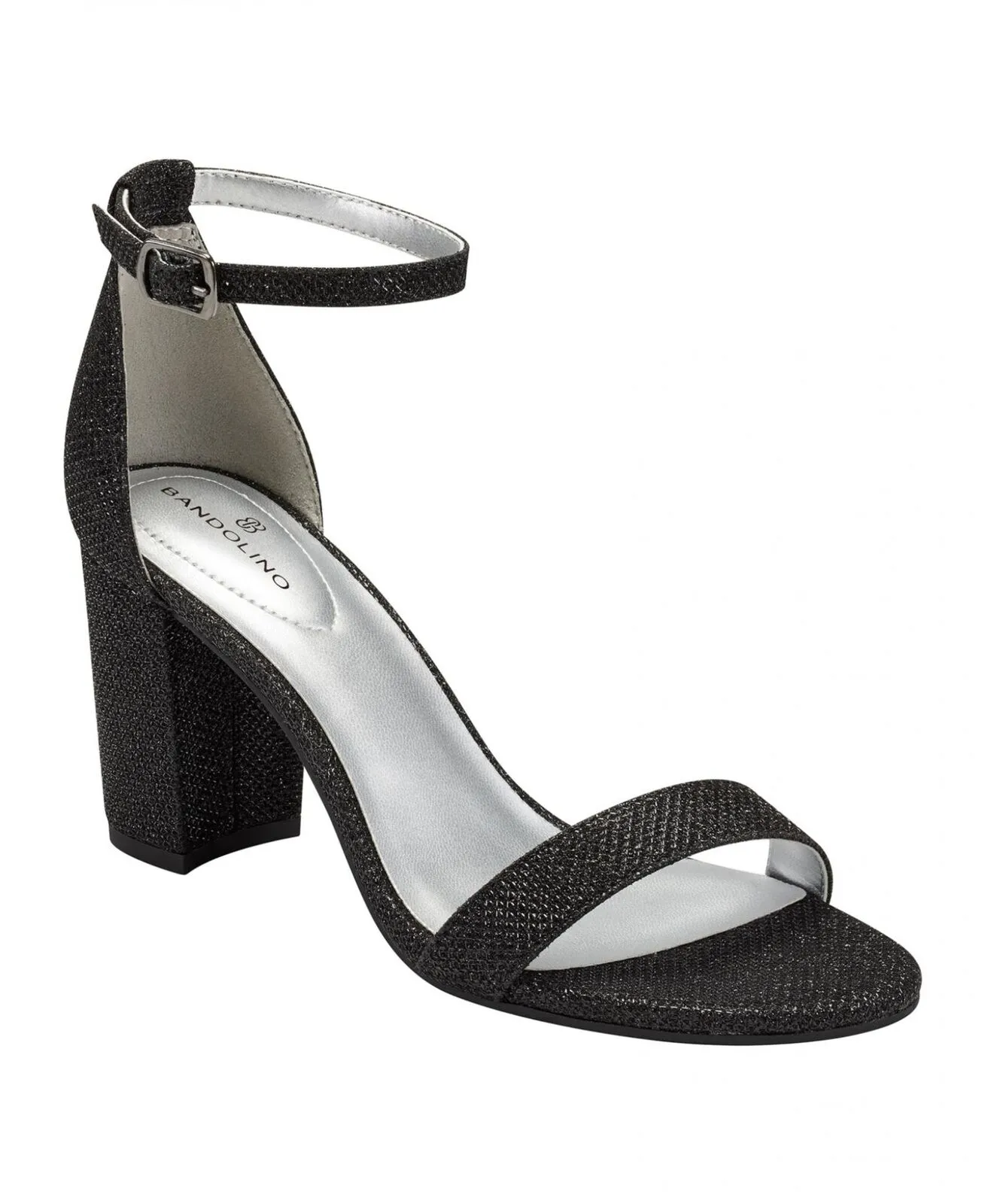 Bandolino Women's Armory Heeled Sandal BNARMORY2 Black Fabric 6M