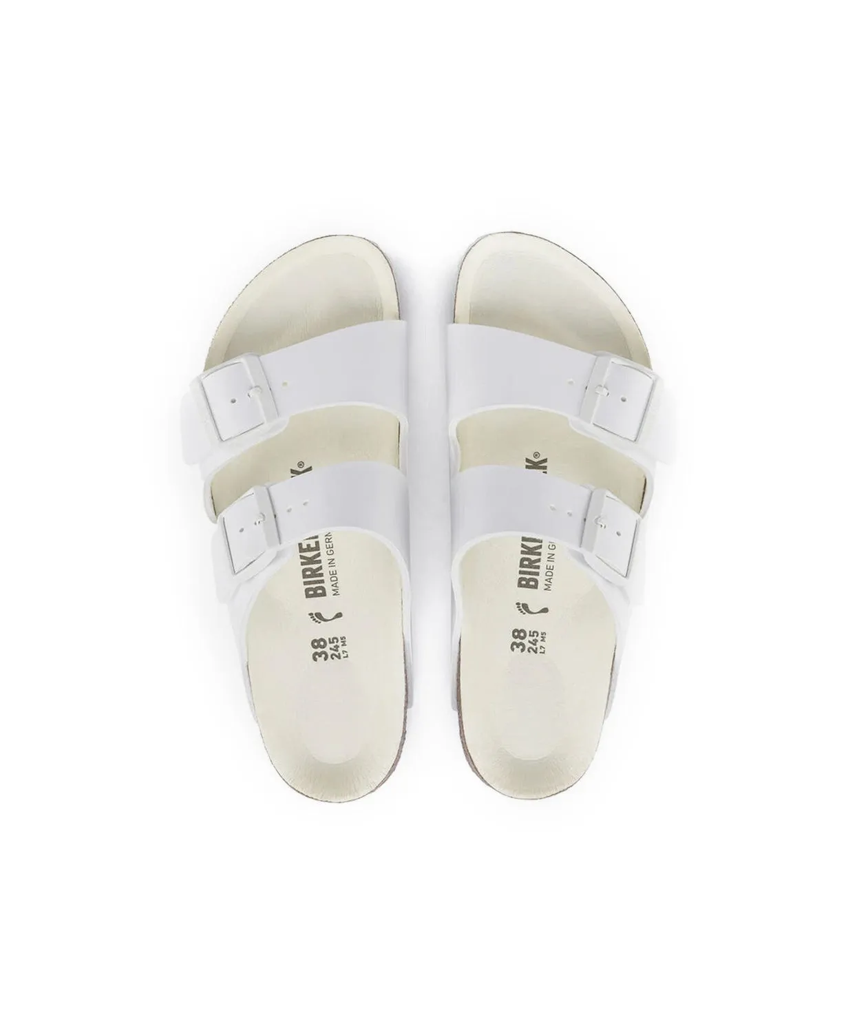 Birkenstock Arizona Semi Exquisite Birko-Flor White Sandals