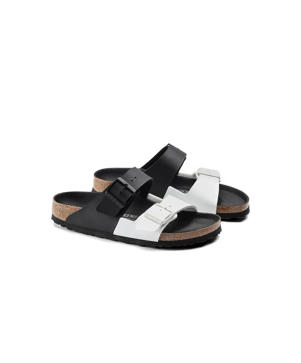 Birkenstock Arizona Split Birko-Flor Black/White Sandals