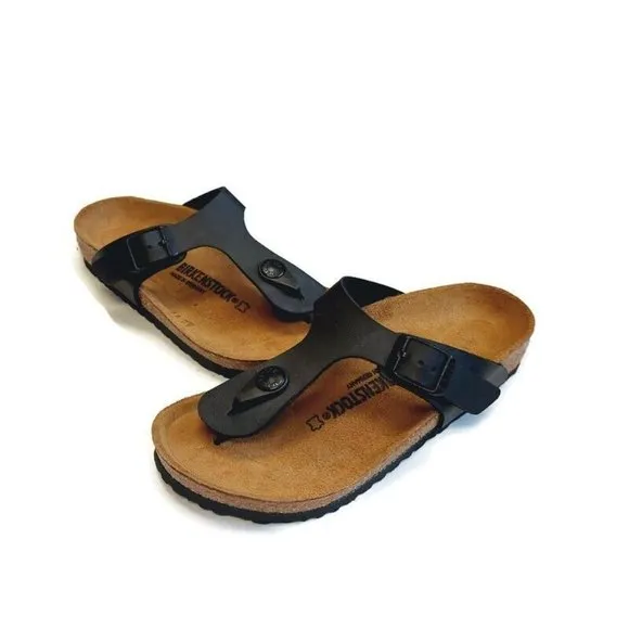 Birkenstock Gizeh Kids Size US C 12 Birko-Flor Sandals Black EU 30 Girls NARROW