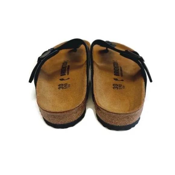 Birkenstock Gizeh Kids Size US C 12 Birko-Flor Sandals Black EU 30 Girls NARROW