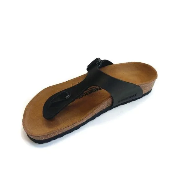 Birkenstock Gizeh Kids Size US C 12 Birko-Flor Sandals Black EU 30 Girls NARROW