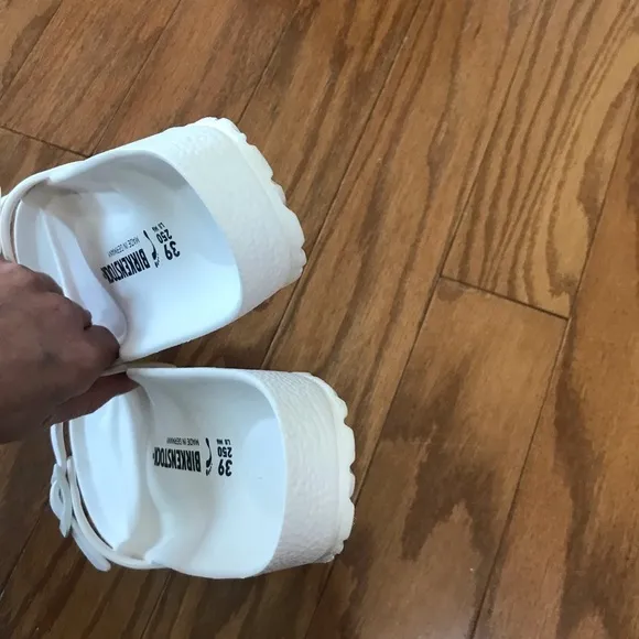 Birkenstock Madrid EVA Womens Rubber One Strap Slip On Sandals Size 39 W8 White
