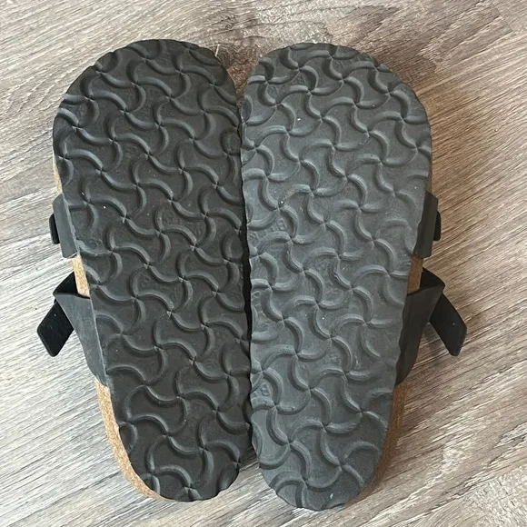 Birkenstock Mayari Slides Toe-Loop Sandals Black Birko-Flor Womens 6-6.5 EU 36