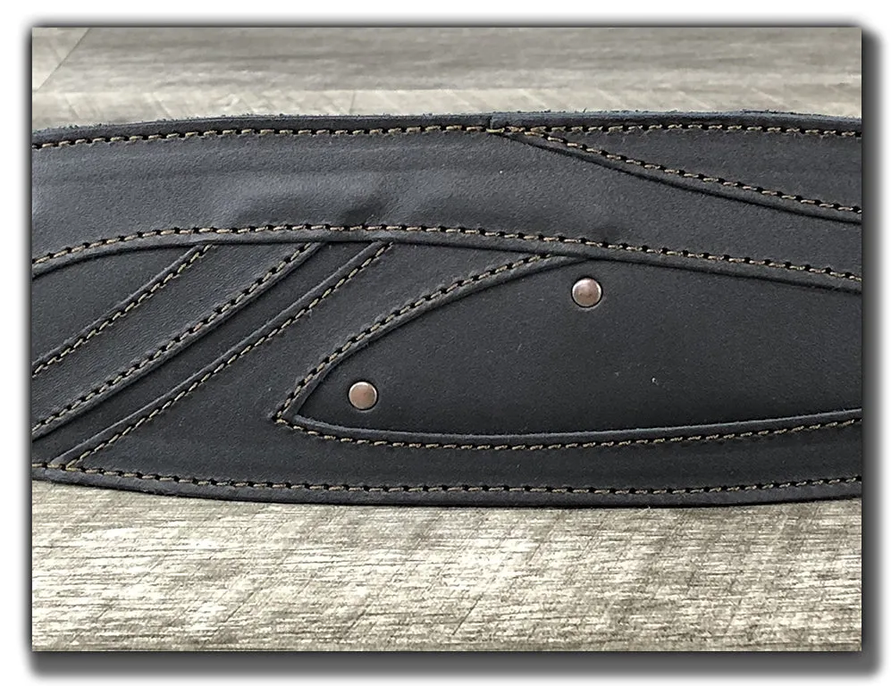 Blackwood - Carbon Black Leather Guitar Strap
