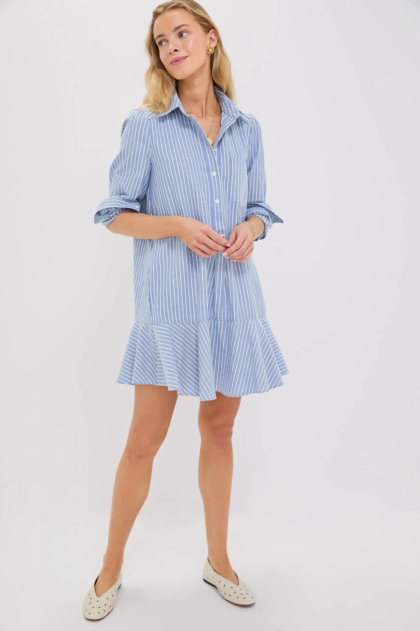 Blue Stripe Callahan Shirt Dress