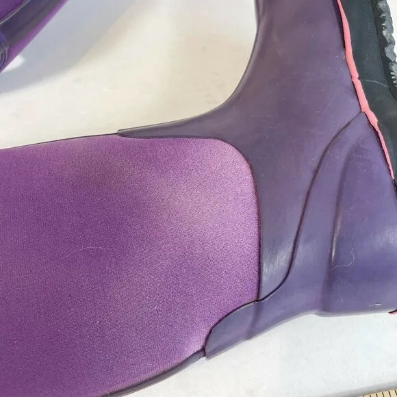 BOGS Kids Lined Classic Waterproof Rubber Boots Purple Size 2 Snow 71439-540