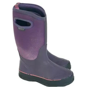 BOGS Kids Lined Classic Waterproof Rubber Boots Purple Size 2 Snow 71439-540