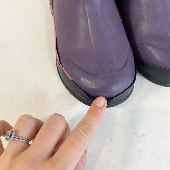 BOGS Kids Lined Classic Waterproof Rubber Boots Purple Size 2 Snow 71439-540