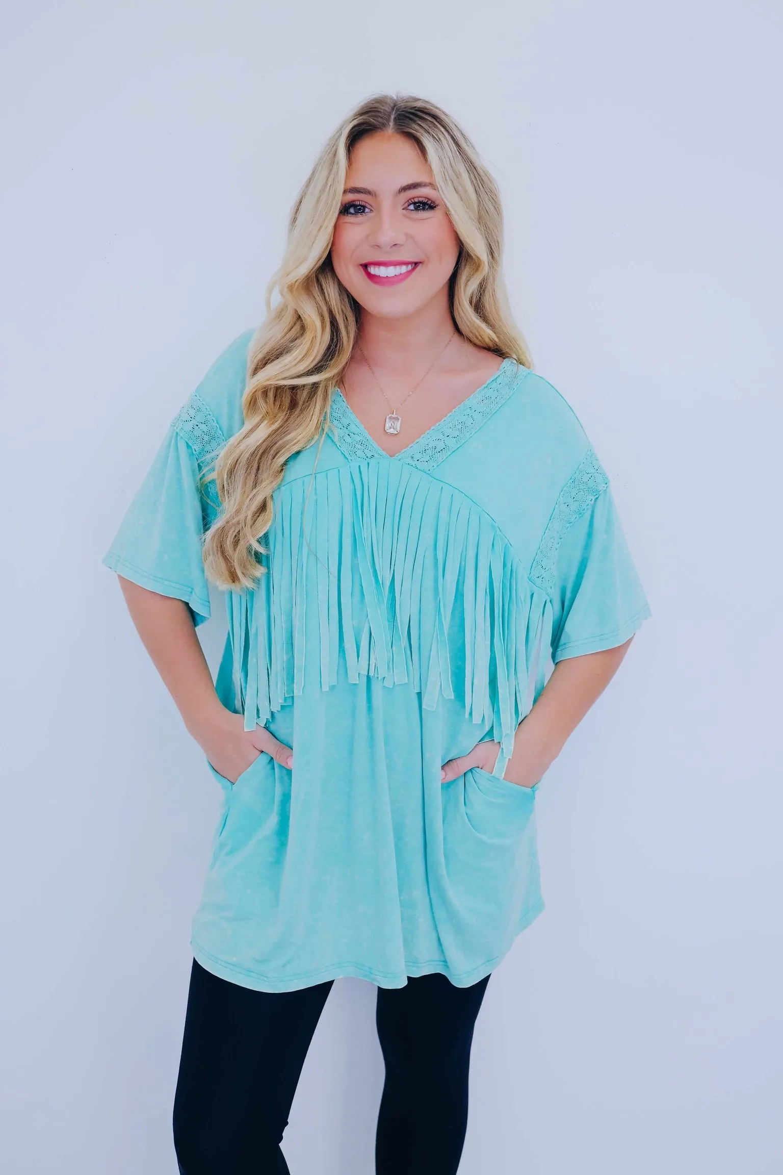 Boho Chic Fringe Oversized Top - 4 Colors
