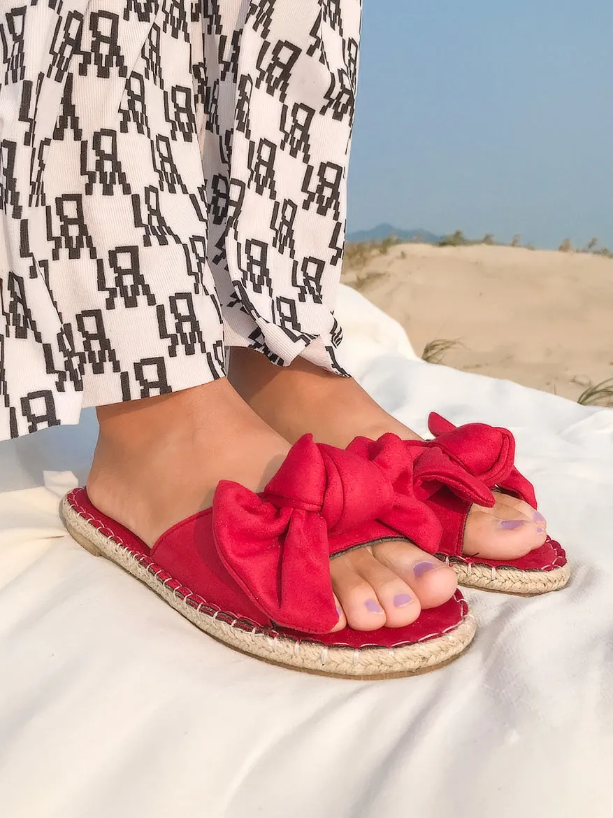 Bow-Accent Sunset Sandals