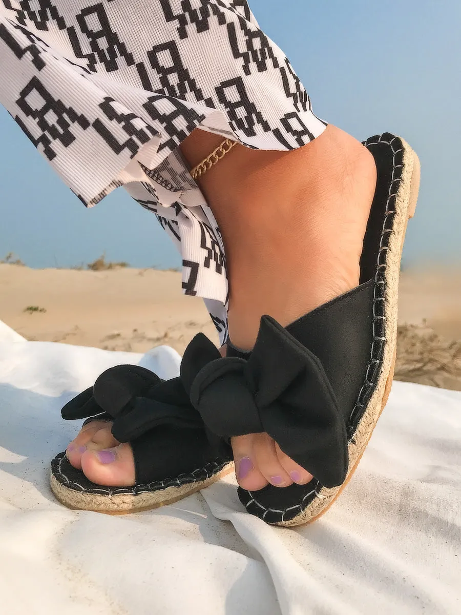 Bow-Accent Sunset Sandals