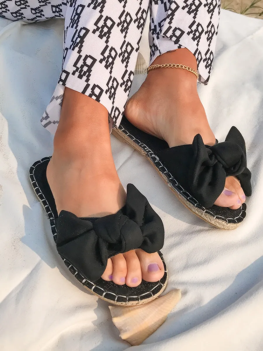 Bow-Accent Sunset Sandals