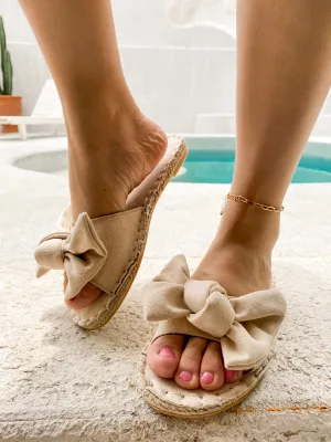 Bow-Accent Sunset Sandals