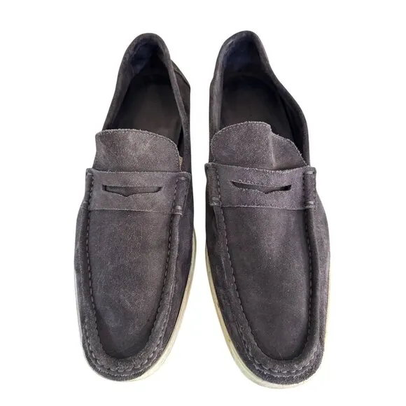 Bruno Magli &quot;Tonio&quot; Gray Suede Men's Loafers Size 11