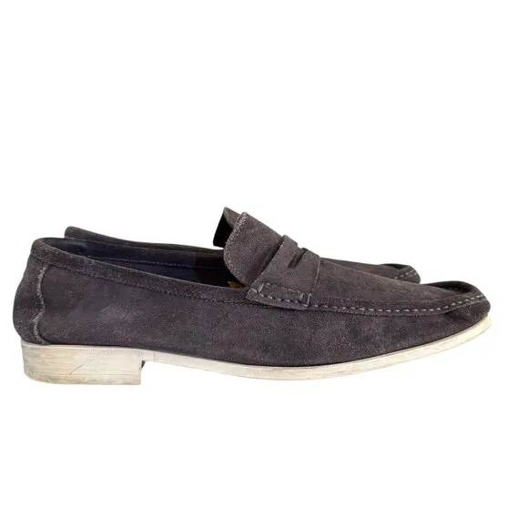 Bruno Magli &quot;Tonio&quot; Gray Suede Men's Loafers Size 11