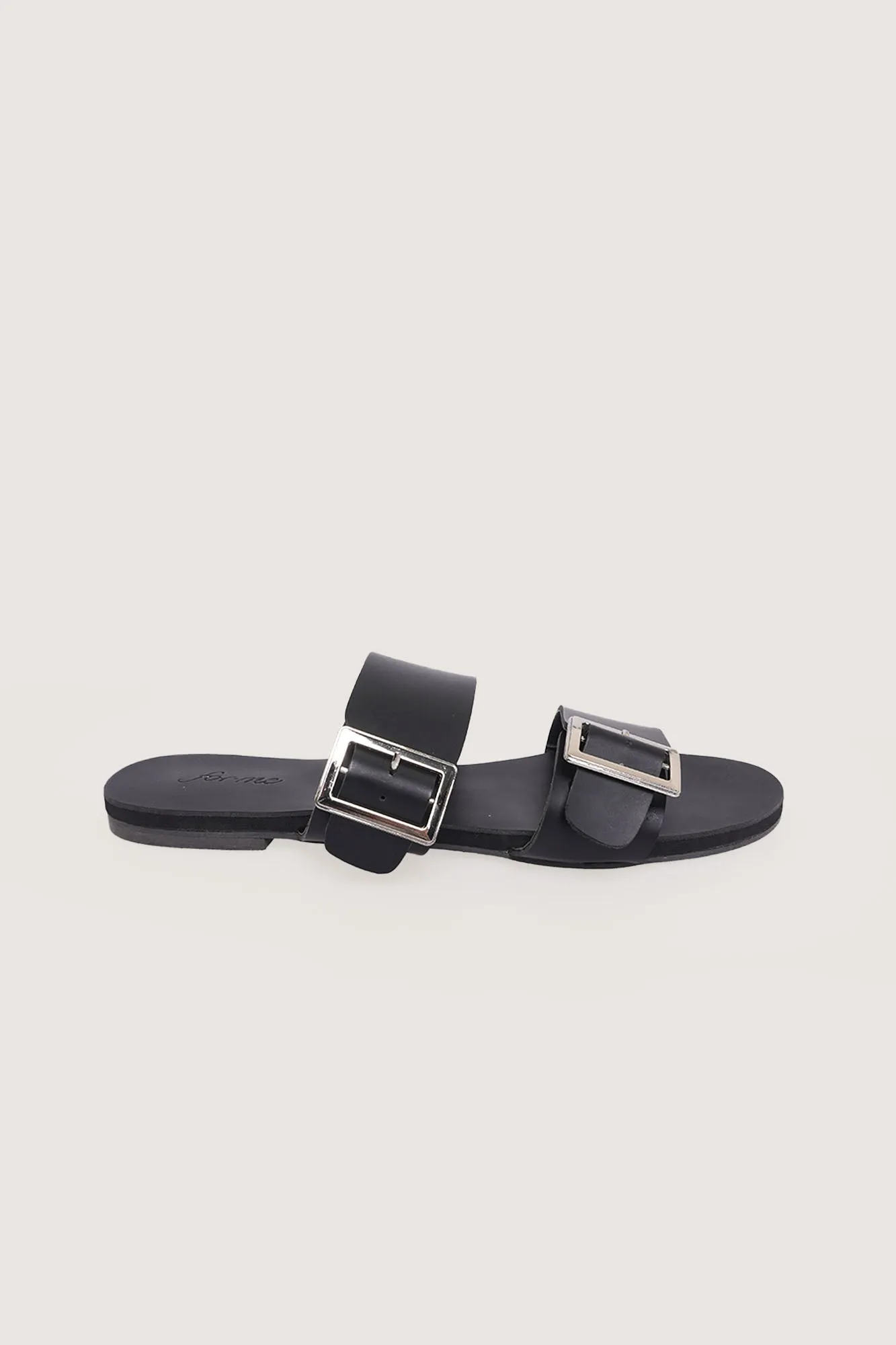 Buckled Double Strap Sandals