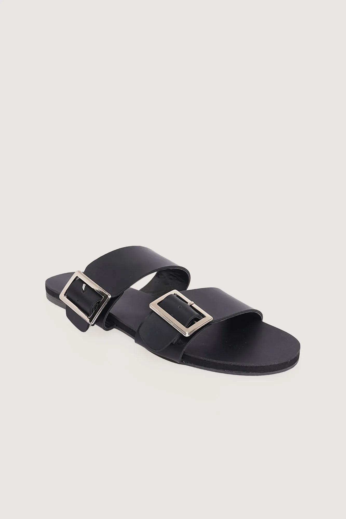 Buckled Double Strap Sandals