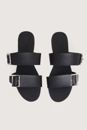 Buckled Double Strap Sandals