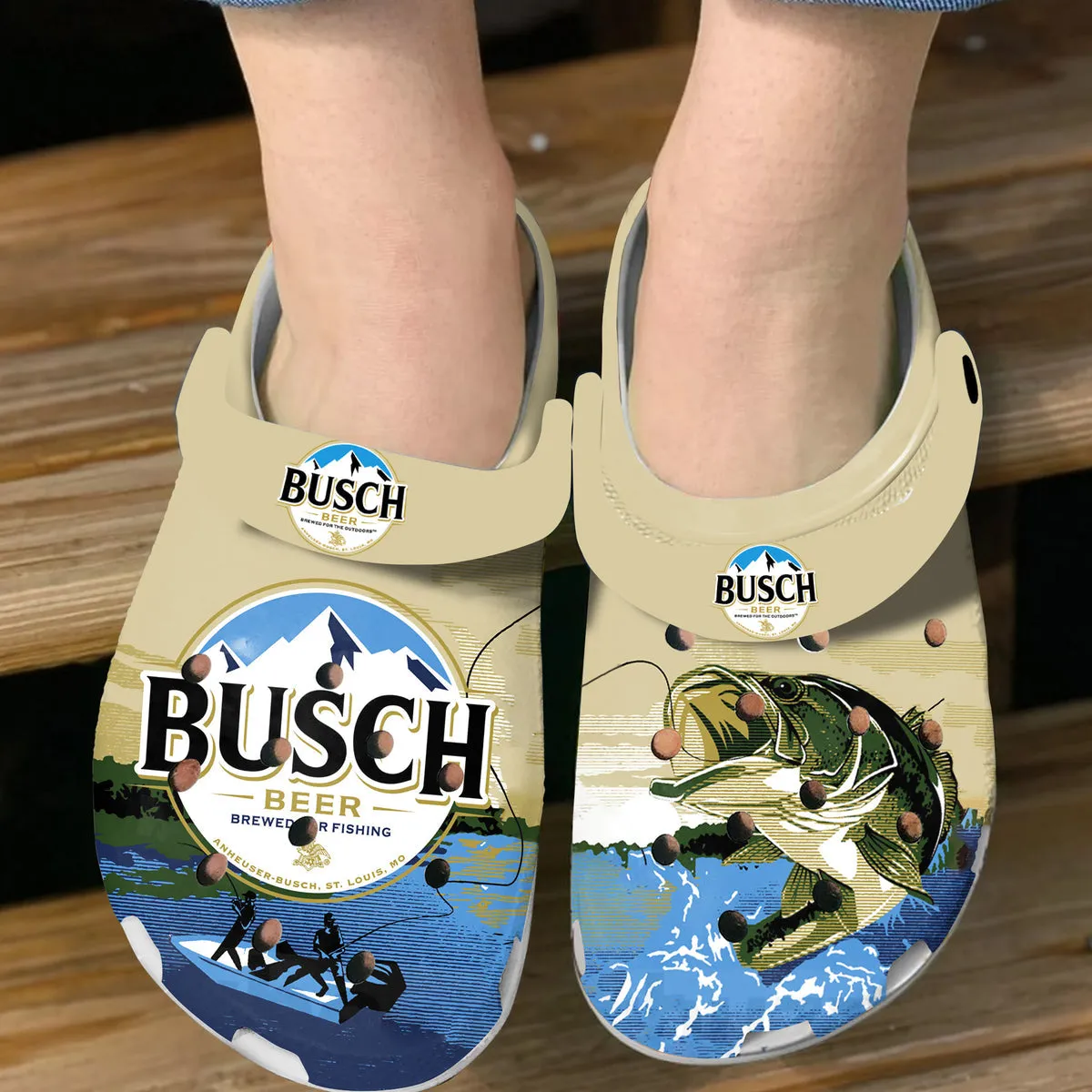 Busch Beer And Fishing Clogs