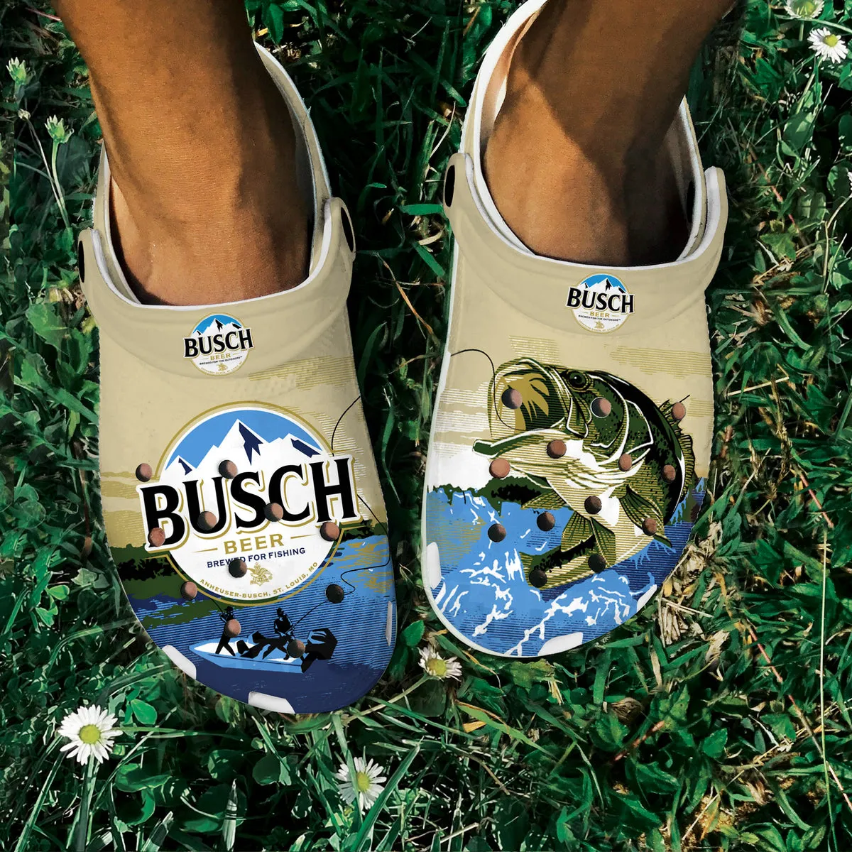 Busch Beer And Fishing Clogs