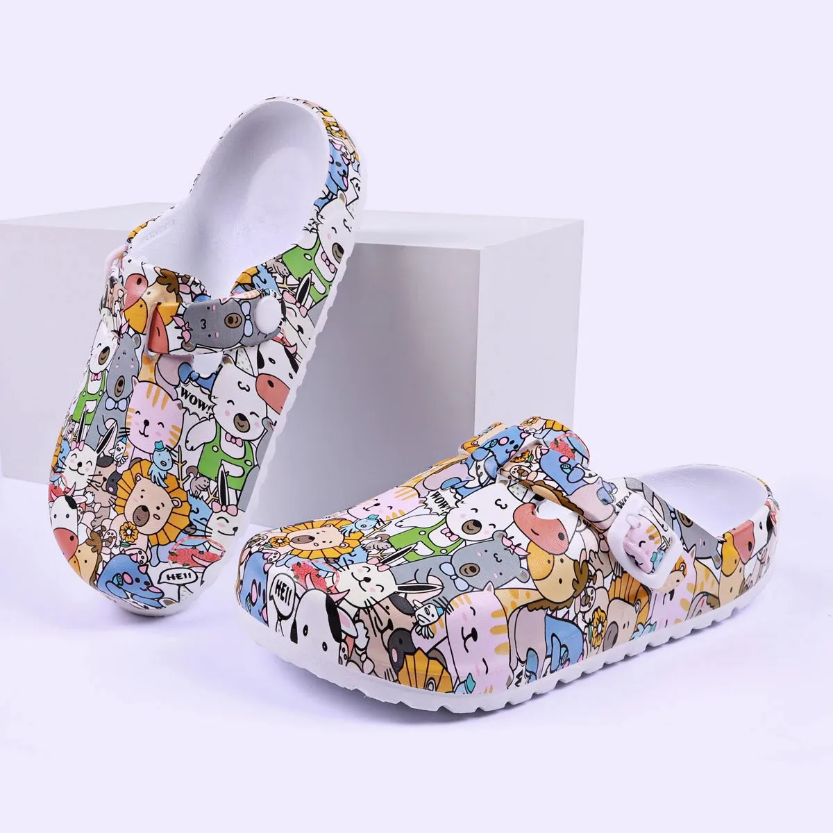 Cartoon Animal Print Clogs | Lightweight & Comfortable EVA Mules