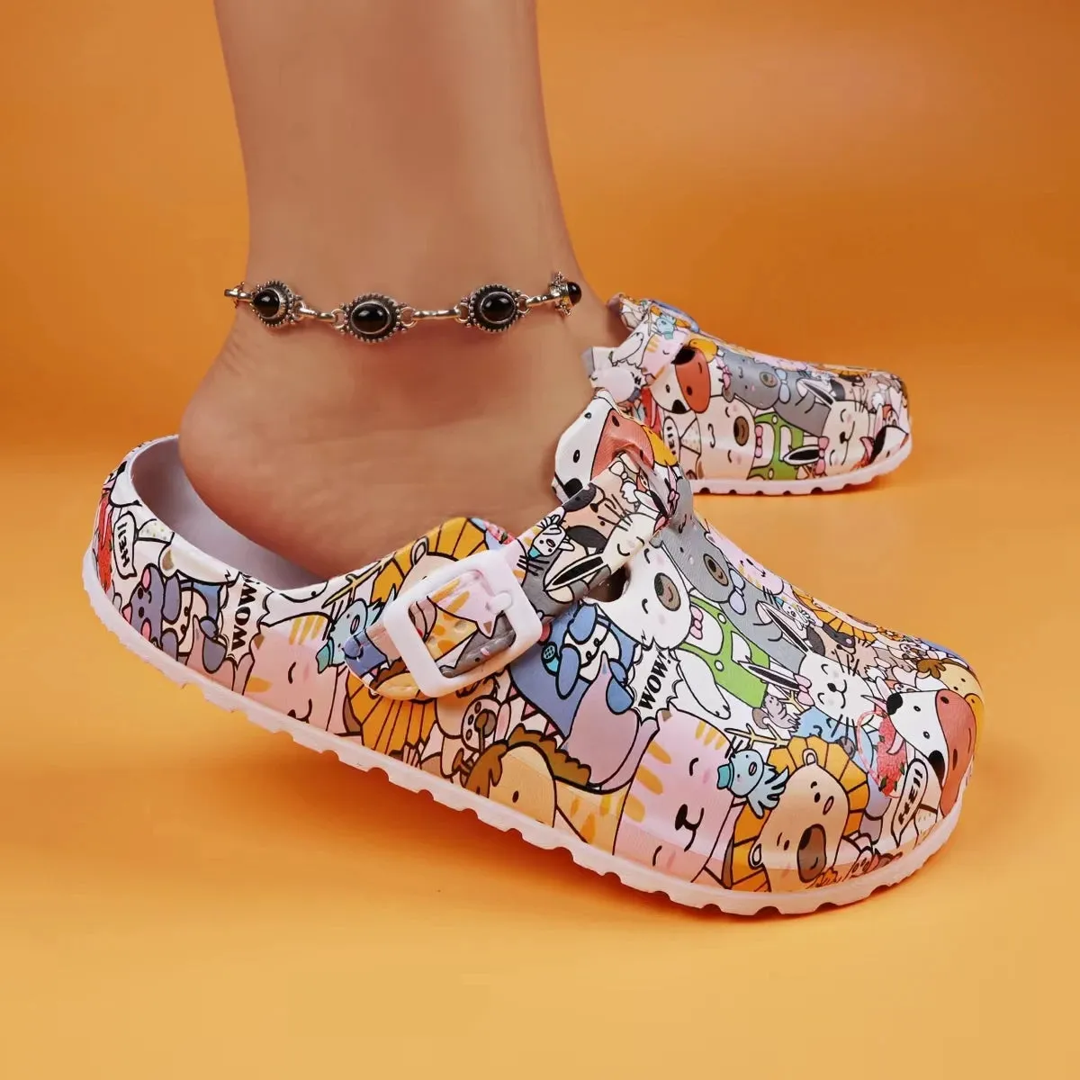 Cartoon Animal Print Clogs | Lightweight & Comfortable EVA Mules