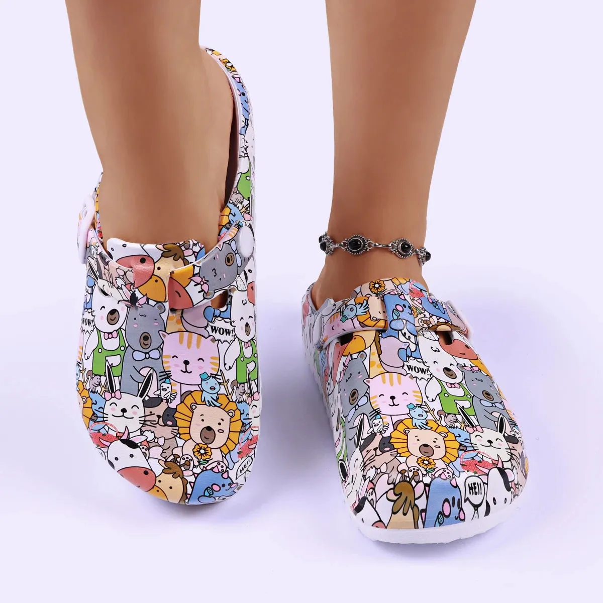 Cartoon Animal Print Clogs | Lightweight & Comfortable EVA Mules