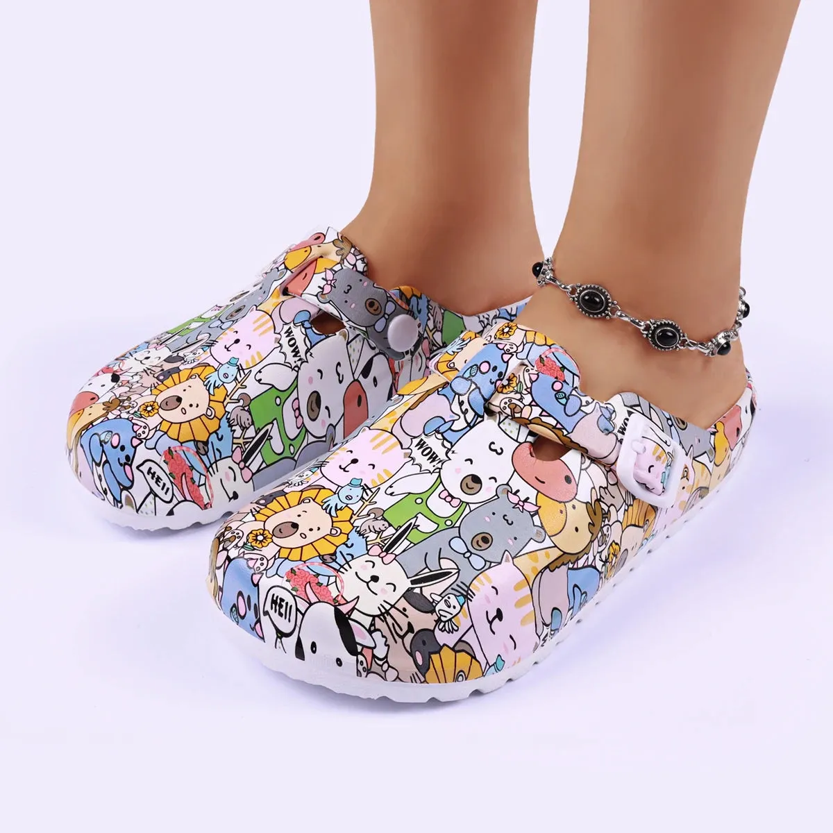 Cartoon Animal Print Clogs | Lightweight & Comfortable EVA Mules