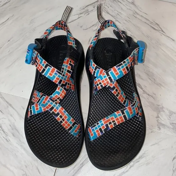Chaco Z1 Ecotread Kid's Tube Teal Sandals 3