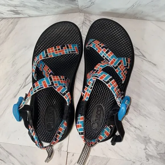 Chaco Z1 Ecotread Kid's Tube Teal Sandals 3