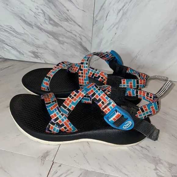 Chaco Z1 Ecotread Kid's Tube Teal Sandals 3