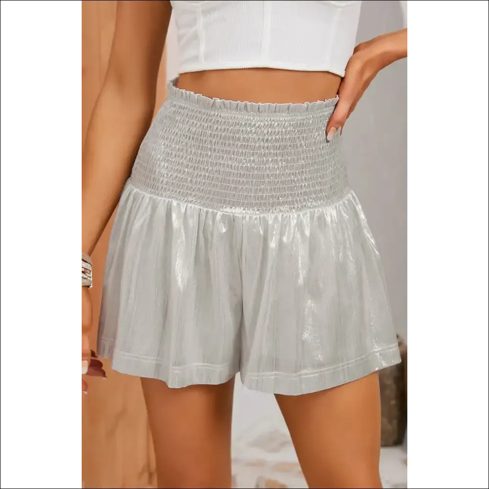 Chic Smocked High Waist Shorts