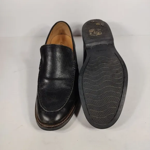 Clarks Atticus Edge Leather Loafer Casual Slip On Black Brown Men's Shoe Size 11