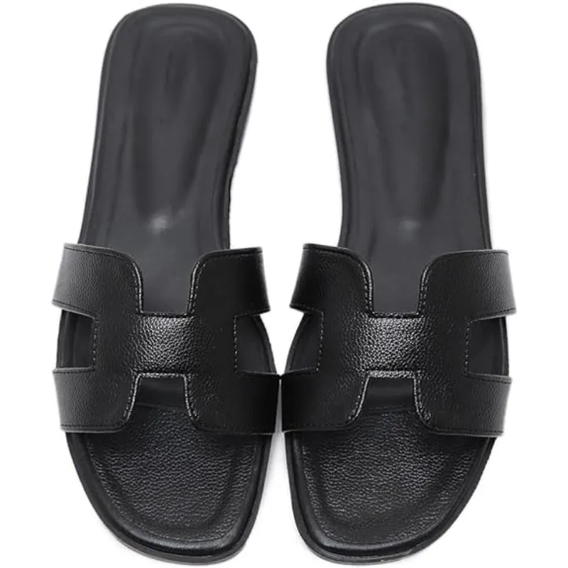 Classic Dual Strap Slide Sandals For Women
