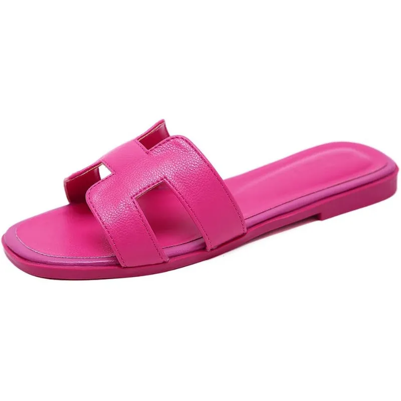 Classic Dual Strap Slide Sandals For Women