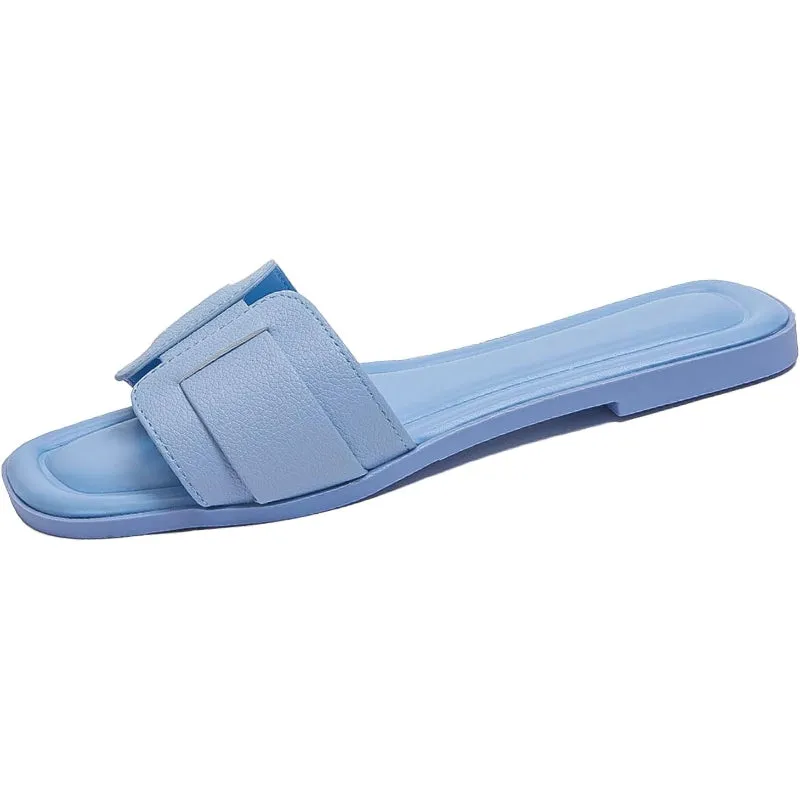 Classic Dual Strap Slide Sandals For Women