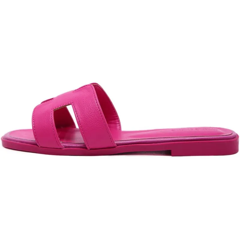 Classic Dual Strap Slide Sandals For Women