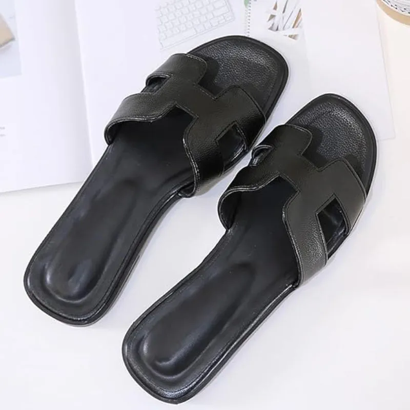 Classic Dual Strap Slide Sandals For Women
