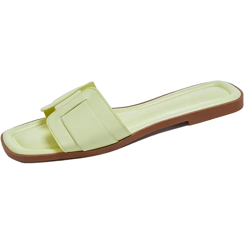 Classic Dual Strap Slide Sandals For Women