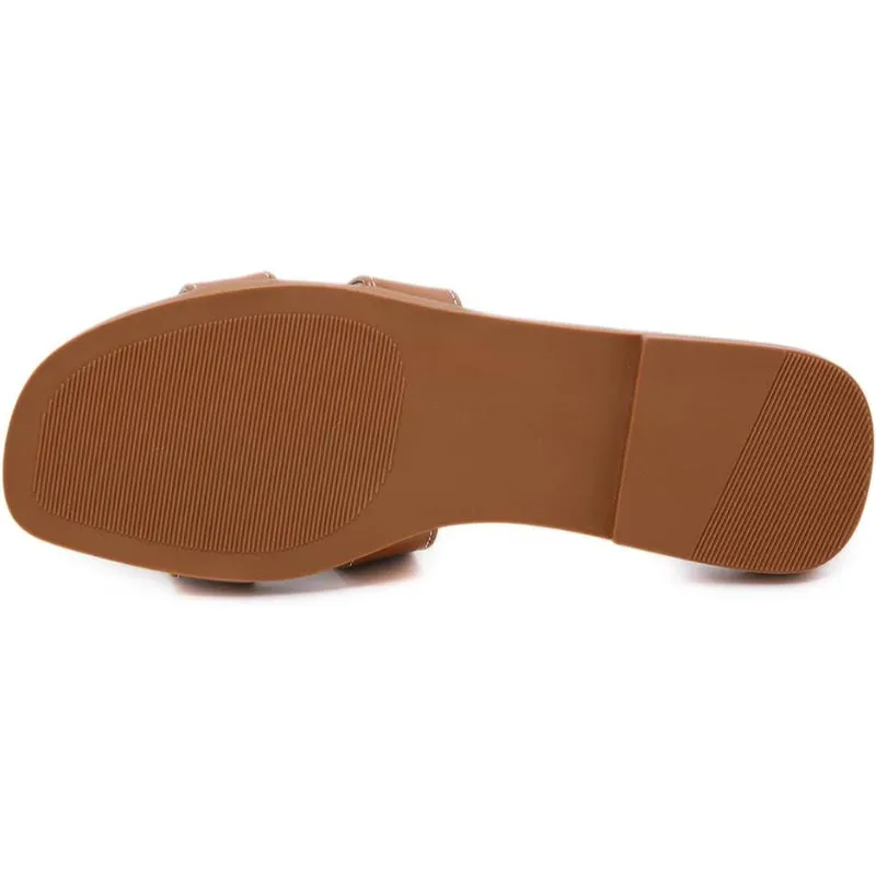 Classic Dual Strap Slide Sandals For Women