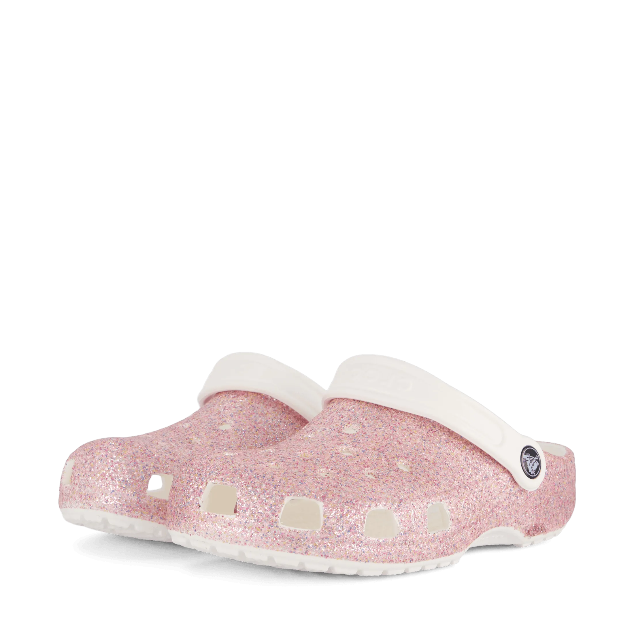 Classic Glitter Clog K White/Rainbow