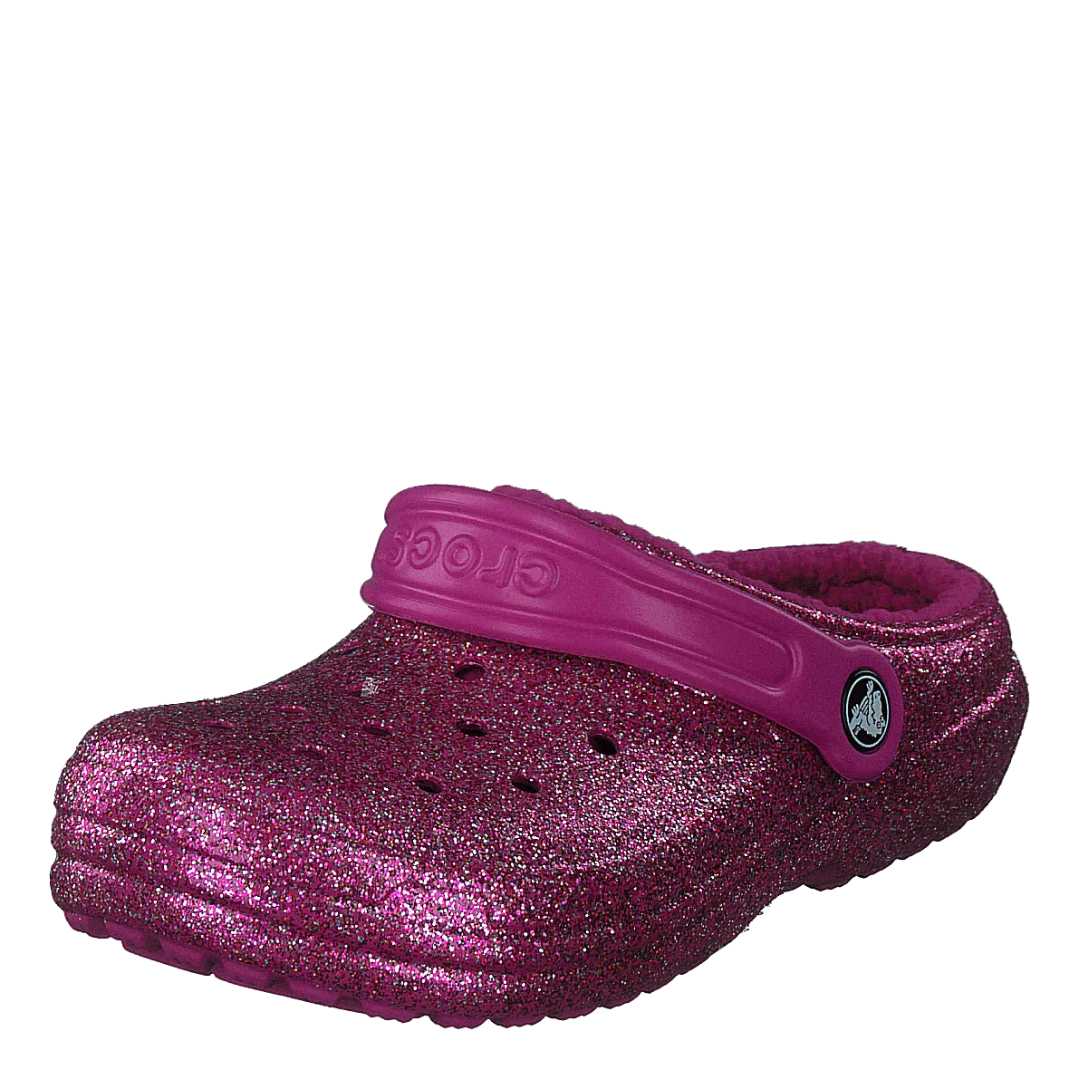 Classic Glitter Lined Clog Kids Fuchsia Fun / Multi