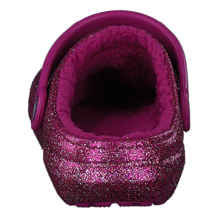 Classic Glitter Lined Clog Kids Fuchsia Fun / Multi