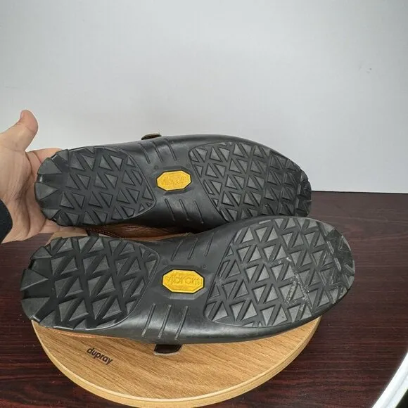 Cole Haan Brown Leather Fisherman Sandals Shoes Buckle Vibram Soles Size 9 Men