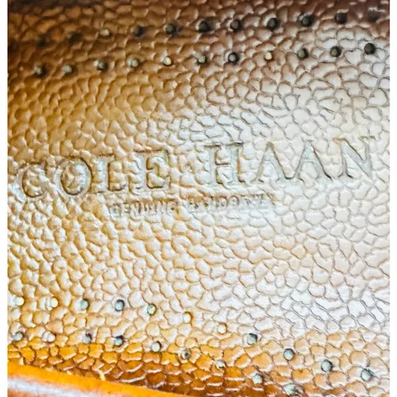 Cole Haan Loafers Mens 10.5 Brown Pebbled Leather Penny Casual Vintage Shoes
